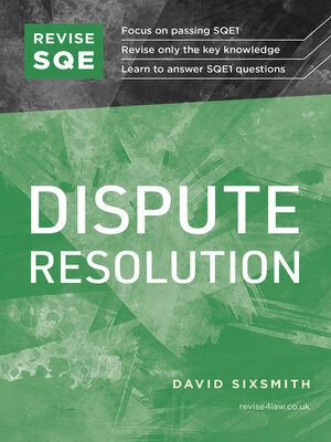 cover image of Revise SQE Dispute Resolution